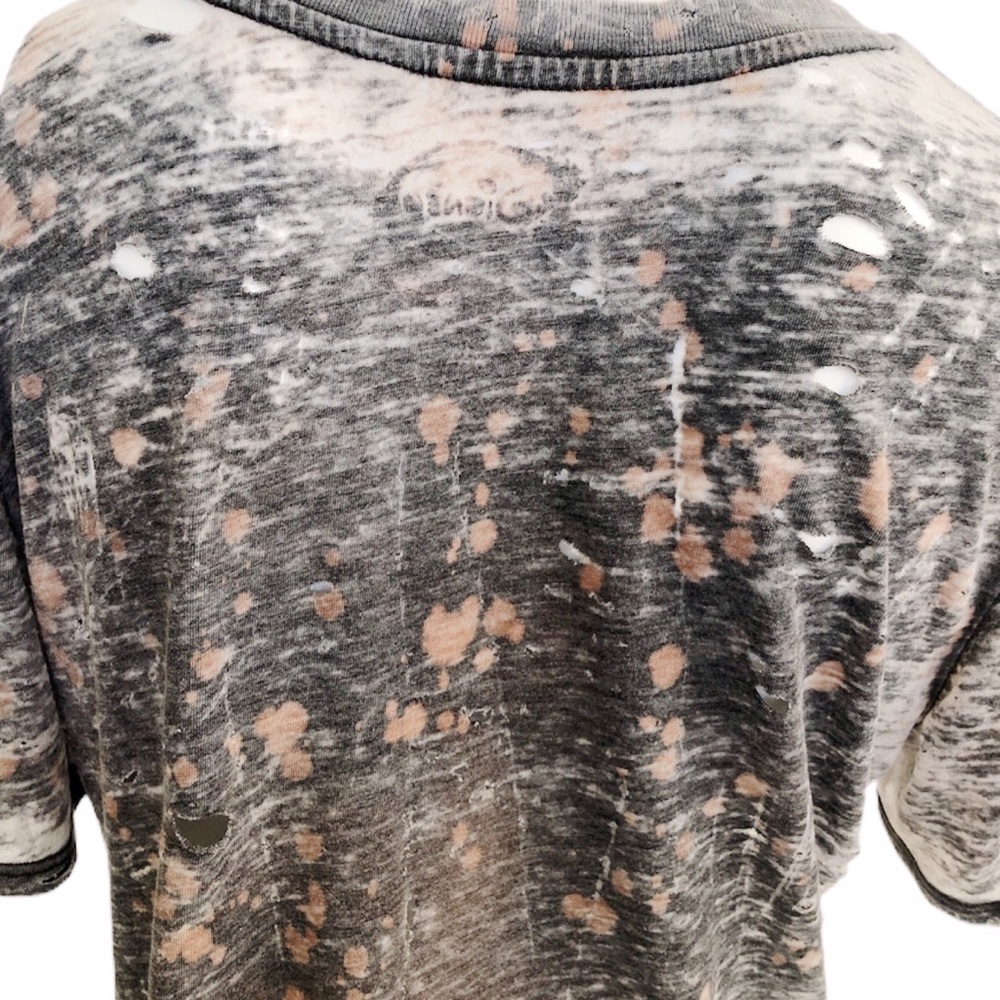 Mickey Mouse Bleach Splatter Crop Top SZ L - Picture 8 of 8